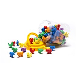 LEARNING CAN BE FUN Farm Animal Counters Jar 72 