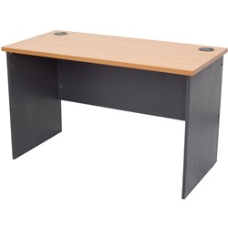 Rapidline Melamine Open Desk 1500Mmwx750Mmd Beech And Ironstone