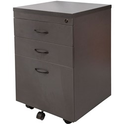 Rapidline Melamine Mobile Pedestal 2 Personal Drawer  1 File Drawer All Ironstone