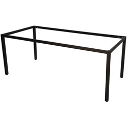 Steel Table Frame Only Suits Tops 1200Wx600D 40Mm Square  Tube Black Powder Coated