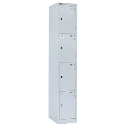Locker Furnx Go 4 Door  1830 X 305 X455Mm Silver Grey