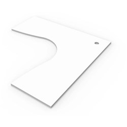 Corner Workstation Top Only W1500 X W1500 X D700Mm White