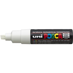 UNI-BALL POSCA POSTER MARKER 8.0mm Chisel Tip White