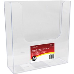 Deflect-O Brochure Holder A4 Single Tier Wall Mount Extra Capacity