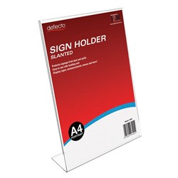 Deflect-O Sign Menu Holder Slanted A4 Portrait 