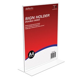 Deflect-O Sign Menu Holder Double Sided A4 Portrait 