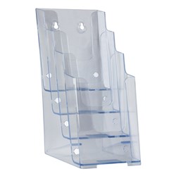 Deflect-O Brochure Holder Dl 4 Tier Free Standing And Wall Mount