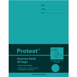 PROTEXT EXERCISE BOOK 8MM Ruled 225mm x 175mm 96 Page Crocodile