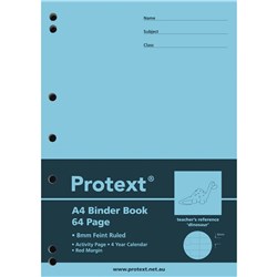 PROTEXT BINDER BOOK A4 8mm Ruled 64pgs Dinosaur 