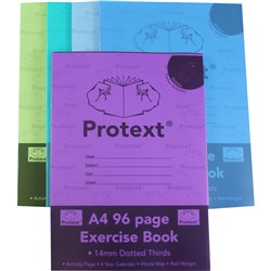 PROTEXT EXERCISE BOOK A4 96pgs 14mm Dotted Thirds Goanna 