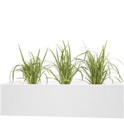 Steelco Tambour Planter Box 900W X 463D X 225Mmh White Satin