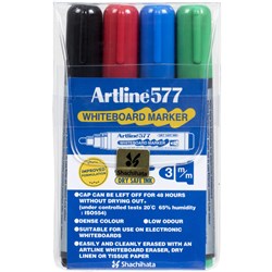 ARTLINE 577 WHITEBOARD MARKER PK.4 ASSTD