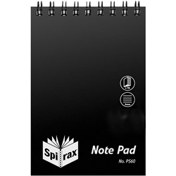 Spirax P560 Polypropelene Notebook Top Opening 112X77 Black