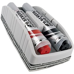Pentel Maxiflo Whiteboard Eraser Set Pump It Mwlb Black Red