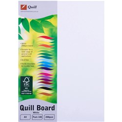 Quill Board A4 210gsm White Pack of 100