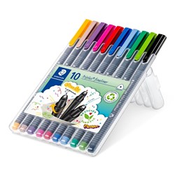 Staedtler Triplus 334 Fineliner Assorted Pack Of 10