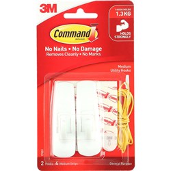 3M COMMAND HOOKS 17001 MEDIUM PK2