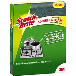 Scotch Brite Sponge Heavy Duty Foam Scrub Pack Of 2