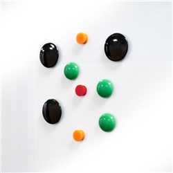 Visionchart Vista Magnetic Buttons 15Mm Yellow Pack Of 16