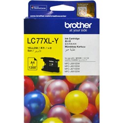 BROTHER LC77XL YELLOW HI-YIELD INK CARTRIDGE
