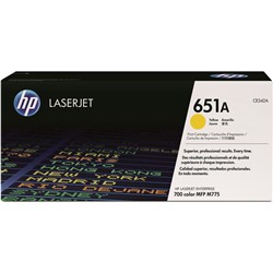 Hp Toner Cartridge Ce342A - 651A Yellow