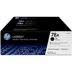 Hp Toner Cartridge Ce278Ad - 78A Twin Pack Black