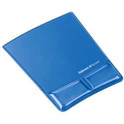 Fellowes Wrist Support & Mouse Pad Gel Blue