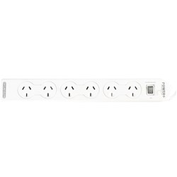 Powerplus Powerboard 6 Outlet Master Switch & O/Load