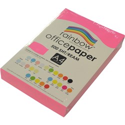 COPY PAPER RAINBOW A4 80GSM FLUORO PINK (500)