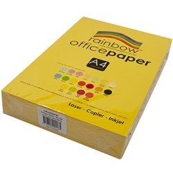 COPY PAPER RAINBOW A4 80GSM YELLOW (500)