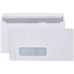 CUMBERLAND ENVELOPE LASER DL Strip Seal Window Face Secretive White Box of 500