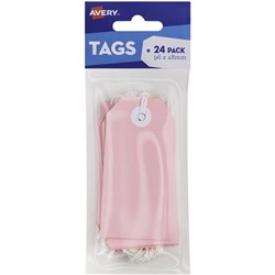 Avery Tag-It Durable Tabs Shipping Tag Pastel Pink Size 3 Pack Of 24