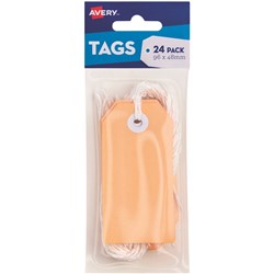 Avery Tag-It Durable Tabs Shipping Tag Pastel Peach Size 3 Pack Of 24