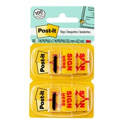 Post It Flag 680-Sh2 Sign Here Twin Pk