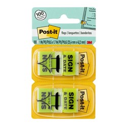 Post It Flag 680-Sd2 Sign & Date Twin Pk