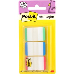 Post-It Durable Tabs 686L-Gbr 25Mm X 38Mm Assorted Pack Of 66