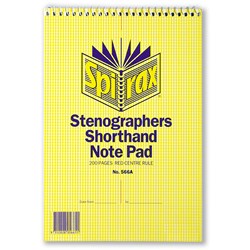 SPIRAX 566A STENOGRAPH200 LEAF NOTEBOOK