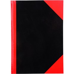 CUMBERLAND NOTEBOOK A4 100 Leaf Red And Black Gloss Cover