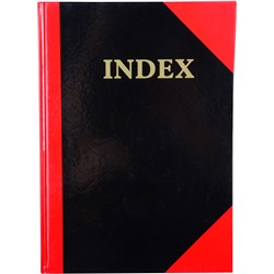 NOTEBOOK A4 100P RED & BLACK GLOSS INDEXED