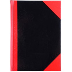 CUMBERLAND NOTEBOOK A5 100 Leaf Red And Black Gloss Cover