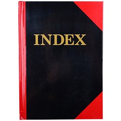 NOTEBOOK A5 INDEXED 100P RED & BLACK