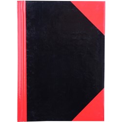 CUMBERLAND NOTEBOOK A6 100 Leaf Red And Black Gloss Cover