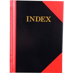 CUMBERLAND NOTEBOOK A6 100 Leaf Indexed Red And Black Gloss Cover