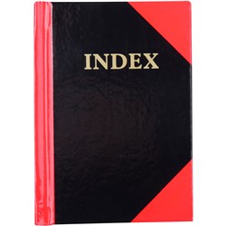 CUMBERLAND NOTEBOOK A7 100 Leaf Indexed Red And Black Gloss Cover