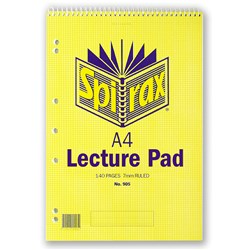 SPIRAX 905 LECTURE PAD A4 TOP OPENING