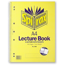 SPIRAX 598 POCKETED LECTURE BOOK A4