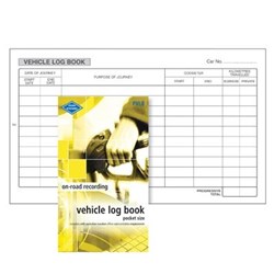 ZIONS PVLB VEHICLE LOG BOOK Pocket 180X110mm 