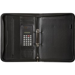 SPIRAX ZIPPERED COMPENDIUM A4 2 Ring Black 