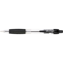 OFFICE CHOICE BALL PEN RETRACTABLE BLACK MEDIUM