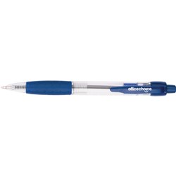 OFFICE CHOICE BALL PEN RETRACTABLE  BLUE MEDIUM